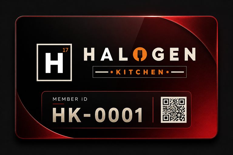 Halogen Kitchen membership card artwork